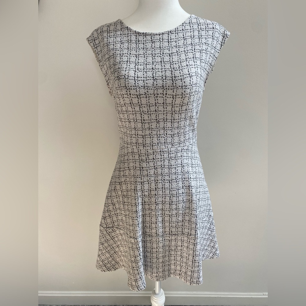 LOFT Plaid Fit and Flare Dress
